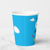 キュートルレディバグブルーハッピーバースデーパーティーカップ 紙コップ (右)