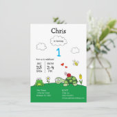 キュートルレディバグ誕生日パーティーの招待状 招待状 (スタンド正面)