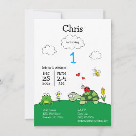 キュートルレディバグ誕生日パーティーの招待状 招待状