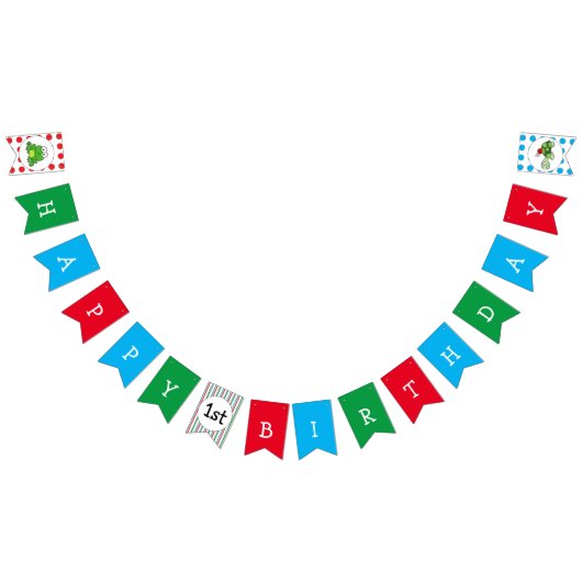 キュートルレディーバッグハッピーバースデーバナー バンティングフラッグ (全)