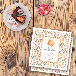 キュートレイオブサンシャインレインボーウェルカムベビーシャワー スタンダードカクテルナプキン