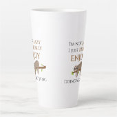 キュートレイジースロスぶら下がったズオンツリーおもしろい文字 カフェラテマグ (正面)