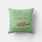 キュートレイジースロスぶら下がったズオンツリーおもしろい文字 クッション (裏面)