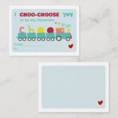 キュートレインクラスヴァレンティンズホリデーカードハート ノートカード (正面/裏面)