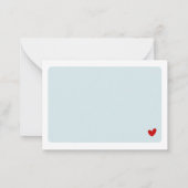 キュートレインクラスヴァレンティンズホリデーカードハート ノートカード (裏面)