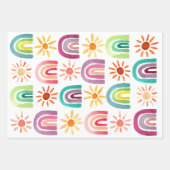 キュートレインボウズ&サンズバースデーパーティー ラッピングペーパーシート (正面3)