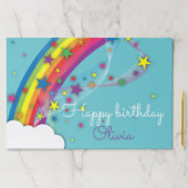 キュートレインボーかわいらしスターズスカイクラウドランチョンマット ペーパーパッド (インサイチュ)