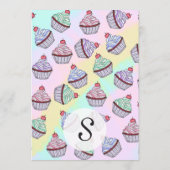 キュートレインボーカラフルグルメさくらんぼカップケーキ メニュー (裏面)