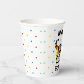 キュートレインボーカラフルジャングルタイガー誕生日 紙コップ (右)