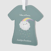 キュートレインボークラウドレイン感動的引用文ことわざ オーナメント (正面)