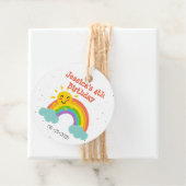 キュートレインボークラウド子供の誕生日 フェイバータグ (インサイチュ)