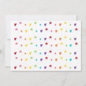 キュートレインボークラウド誕生日 招待状 (裏面)