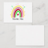 キュートレインボーサンキューカード ノートカード (正面/裏面)