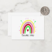 キュートレインボーサンキューカード ノートカード (正面/裏面インサイチュ)