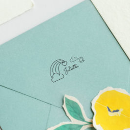 キュートレインボーサンチャイルド名前をカスタムするセルフインキングSta セルフインキングスタンプ