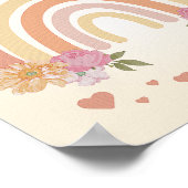 キュートレインボーサンハート子供部屋プリントキッズルーム ポスター (角)