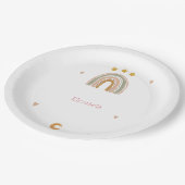 キュートレインボースターズハート ペーパープレート (アングル)