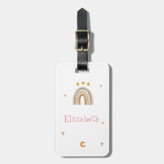 キュートレインボースターズハート ラゲッジタグ (正面縦)