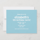 キュートレインボーナールバースデーパーティ招待状 招待状 (裏面)