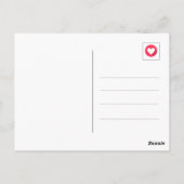 キュートレインボーハートサンシャインハッピーバースデー ポストカード (裏面)