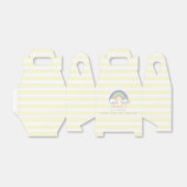 キュートレインボーパステルイエローストライプの子供の誕生日 フェイバーボックス (折り畳みなし)