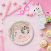 キュートレインボーフィエスタセカンド誕生日 ペーパープレート (パーティー)