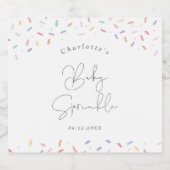 キュートレインボーフラストレンズベビー散水シャワー スパークリングワインラベル (シングルラベル)