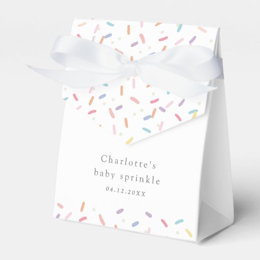 キュートレインボーフラストレンズベビー散水シャワー フェイバーボックス (正面サイド)