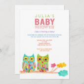 キュートレインボーフールズベビーシャワー招待状 招待状 (正面/裏面)