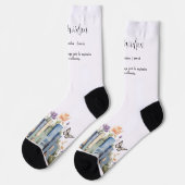 キュートレインボーブックシェルフ&ブックス先生モノグラム ソックス (左)