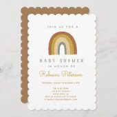 キュートレインボーベイビーシャワー招待状 招待状 (正面/裏面)