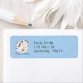 キュートレインボーユニコーンスターズハート誕生日 ラベル (インサイチュ)