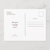 キュートレインボーユニコーンスターズ誕生日 インビテーションポストカード (裏面)