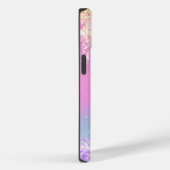 キュートレインボーユニコーンピンクグリッタードリップスモノグラム Case-Mate iPhoneケース (裏面 / 右)