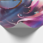 キュートレインボーユニコーン誕生日ラッピングペーパー ラッピングペーパー (角)