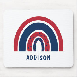 キュートレインボーユニークボーイパーソナライズされた名前をカスタムする マウスパッド