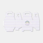 キュートレインボーラベンダーストライプの子供の誕生日 フェイバーボックス (折り畳みなし)