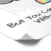 キュートレインボーレインクラウドハピネス引用文 ポスター (角)