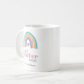 キュートレインボー最高の先生エバー コーヒーマグカップ (正面左)