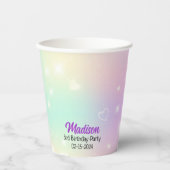 キュートレインボー誕生日 紙コップ (正面)