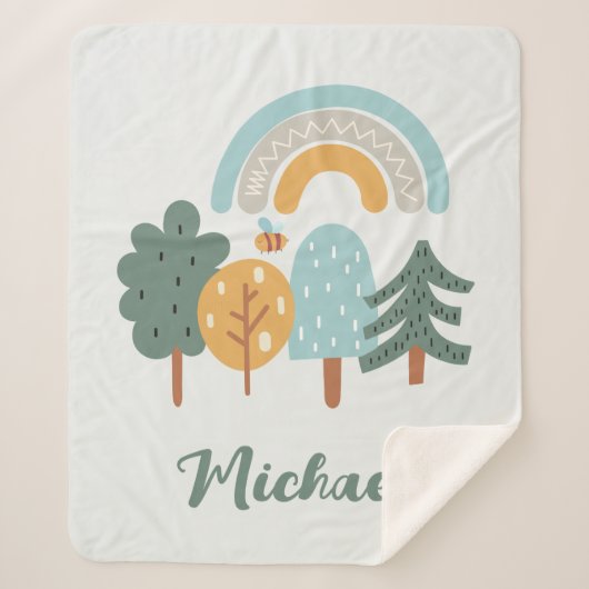 キュートレインボー魔法フォレスト シェルパブランケット (正面)