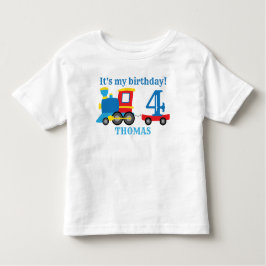 キュートレイン誕生日幼児用Tシャツ トドラーTシャツ