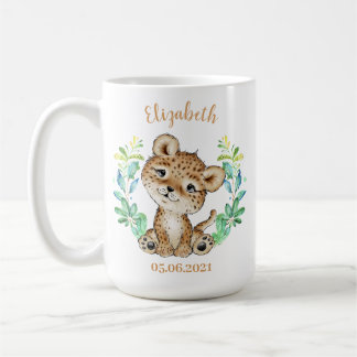 キュートレオパード誕生日コーヒーマグ コーヒーマグカップ