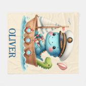 キュートレックスセイボートキャプテン フリースブランケット (正面(横))