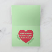 キュートレッドさくらんぼかわいいツインズ誕生日 カード (内部)