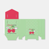 キュートレッドさくらんぼかわいいツインズ誕生日 フェイバーボックス (折り畳みなし)