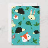 キュートレッドキツネデザイン児童誕生日招待状 招待状 (裏面)