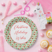 キュートレッドグリーンクリスマスフェスティバルおもしろいホリデーデコール ペーパープレート (パーティー)