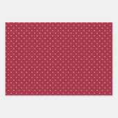 キュートレッドコーラルマゼンタバレンタインデーハート ラッピングペーパーシート (正面3)