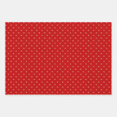 キュートレッドコーラルマゼンタバレンタインデーハート ラッピングペーパーシート (正面)